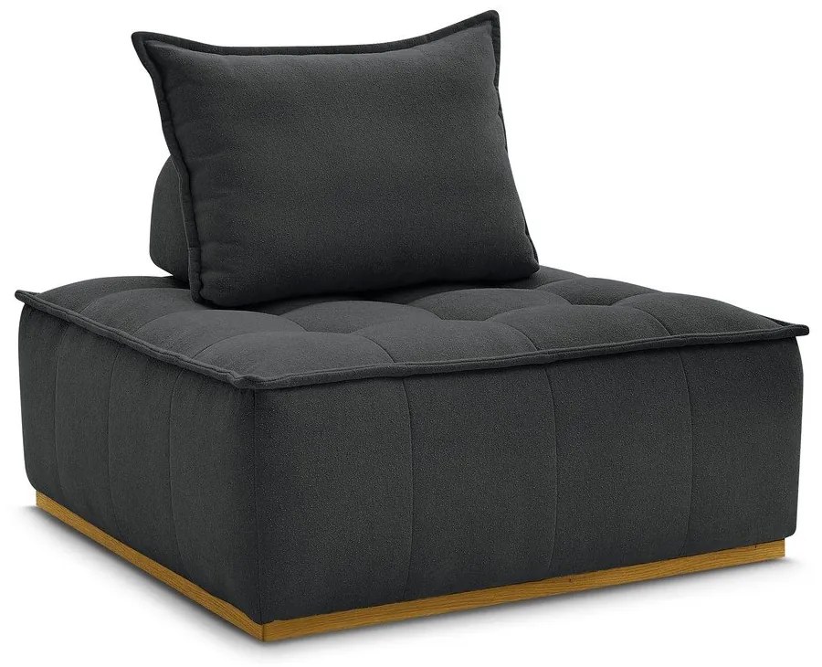 Sötétszürke zsenília fotel Elisa – Bobochic Paris