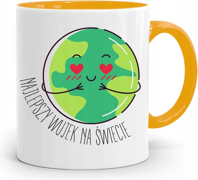 Sárga Bögre Ajándék Nagybácsinak A Legjobb Nagybácsi nyomtatott fényképpel