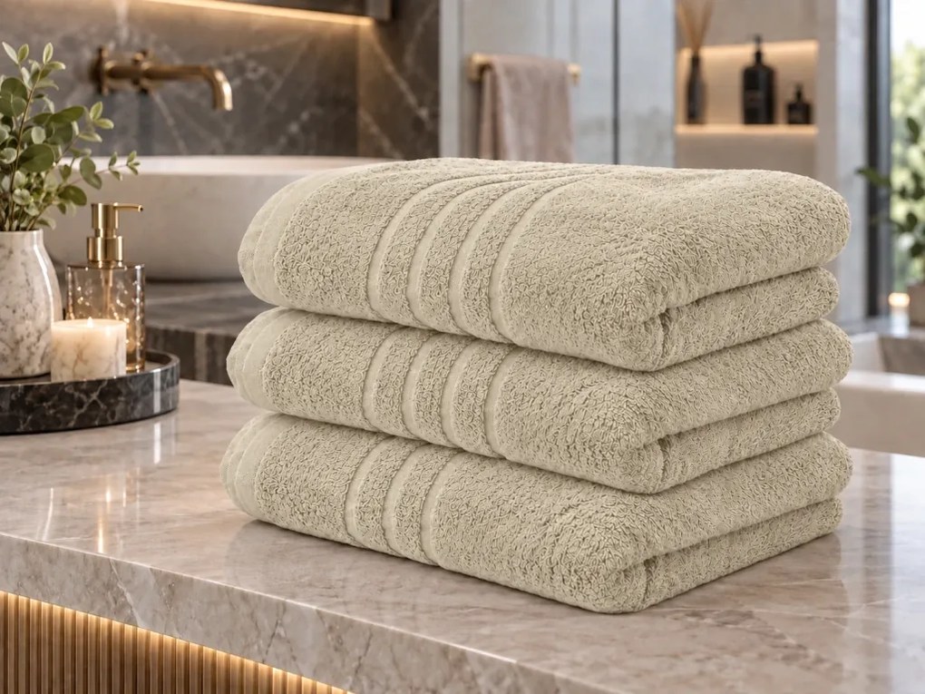 Comfort Maxi fürdőlepedő 100x200 cm krém, 100% pamut