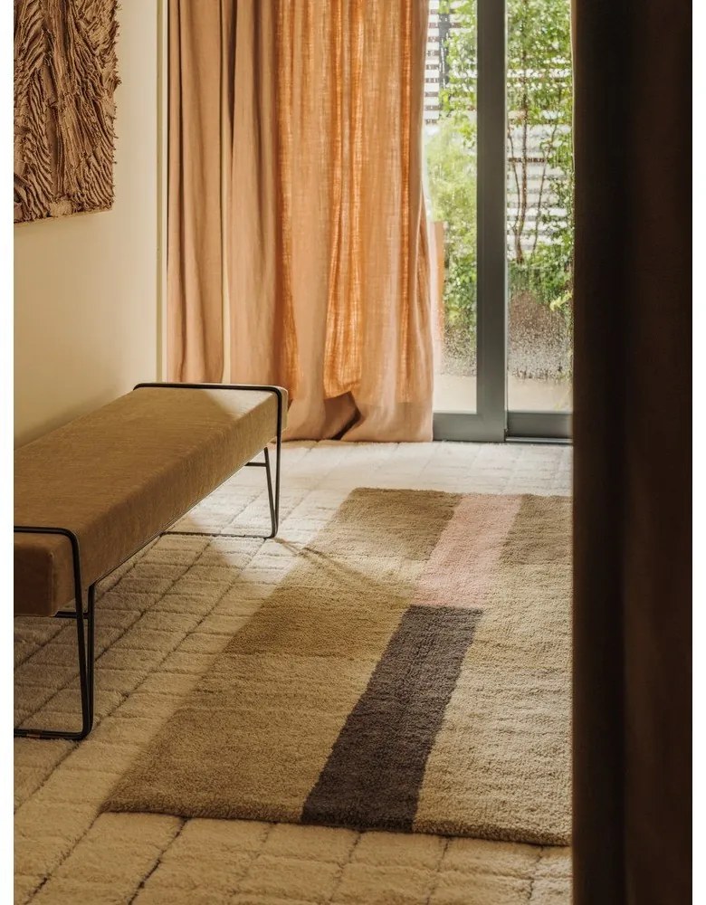 Kézi szövésű gyapjú futószőnyeg 80x230 cm Chroma Dusty Pink – Lorena Canals