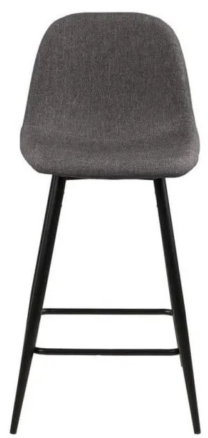 Szürke kárpitozott bárszék szett 2 db-os (ülésmagasság 65 cm) Wilma – Actona