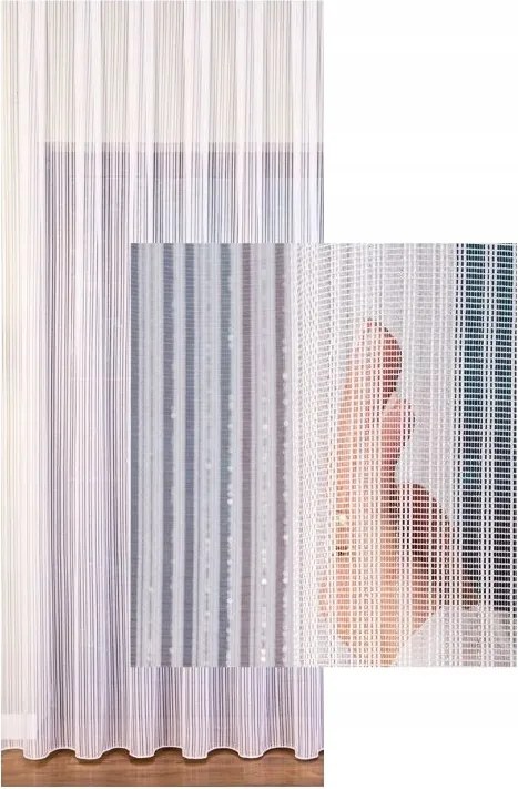 Függöny Fehér Ezüst Lurex Minőség Praktikus Sárkány Szalaggal Sz. 360x180