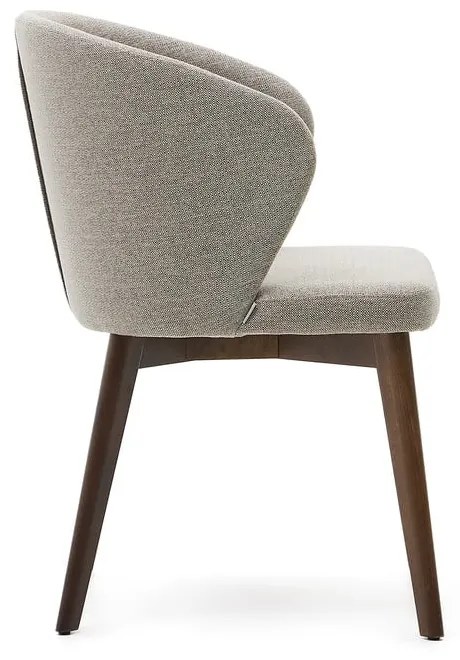 Bézs kárpitozott étkezőfotel Darice – Kave Home