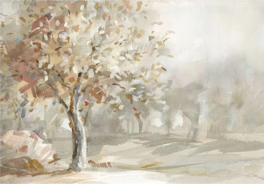 Fotótapéta Ködös reggel Pasztell fák 254x184 Danhui Nai Art +ragasztó