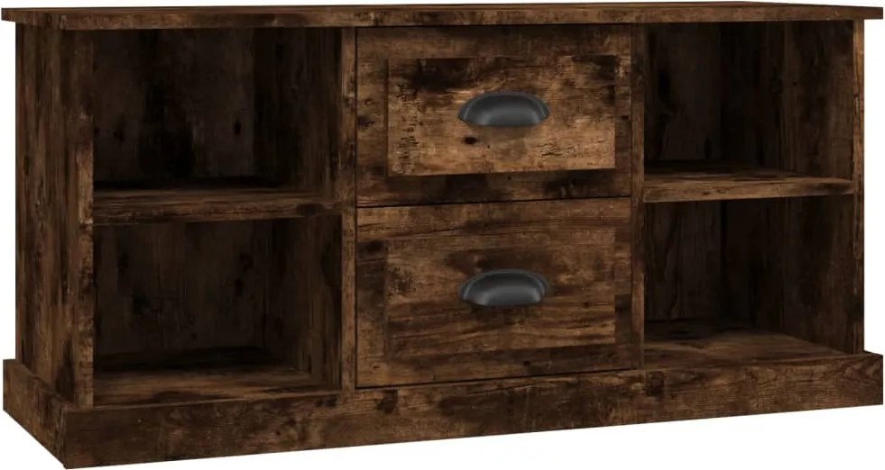 vidaXL füstös tölgy színű szerelt fa TV-szekrény 99,5x35,5x48 cm