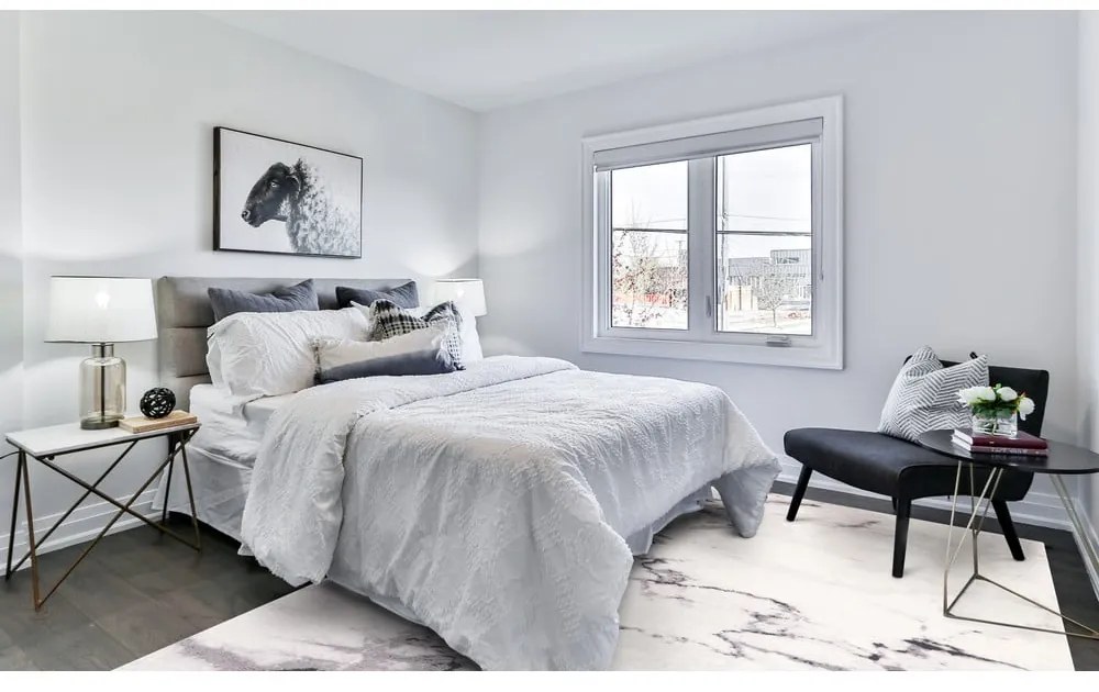 Krémszínű gyapjú szőnyeg 133x180 cm Volakas – Agnella