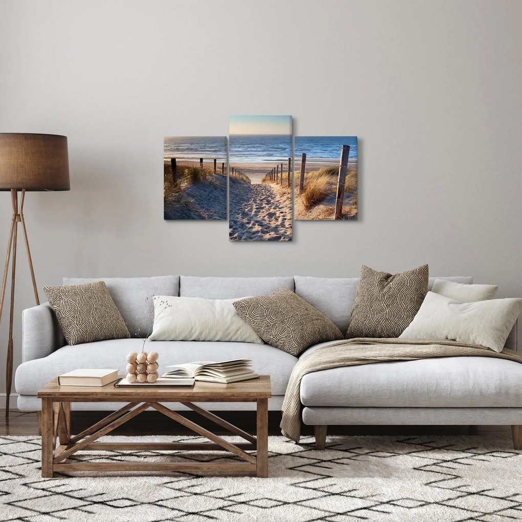 Kép - Út az északi-tengeri strandra, Hollandia (90x60 cm)