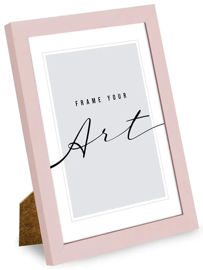 Világos rózsaszín álló-fali képkeret 12x17 cm – knor