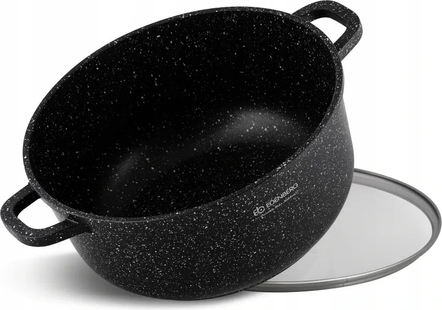 Márvány Bogrács Edény 5,6 L 26cm Indukciós Gáz Sütő Edenberg 8119