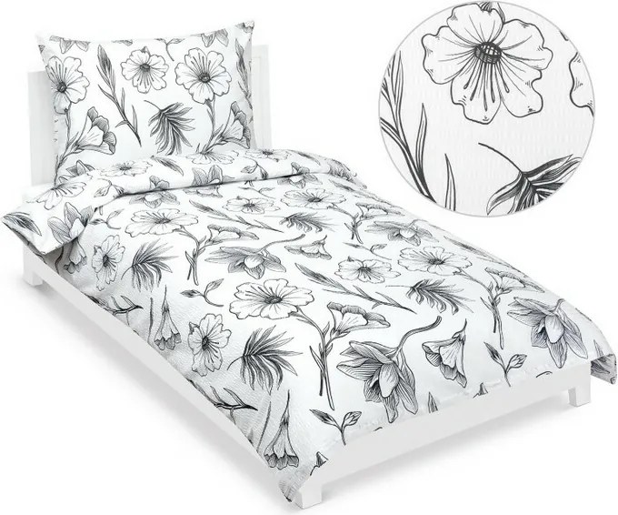 Bellatex Krepp ágynemű Ibišek, 140 x 220 cm, 70 x90 cm, 140 x 220 cm, 70 x 90 cm