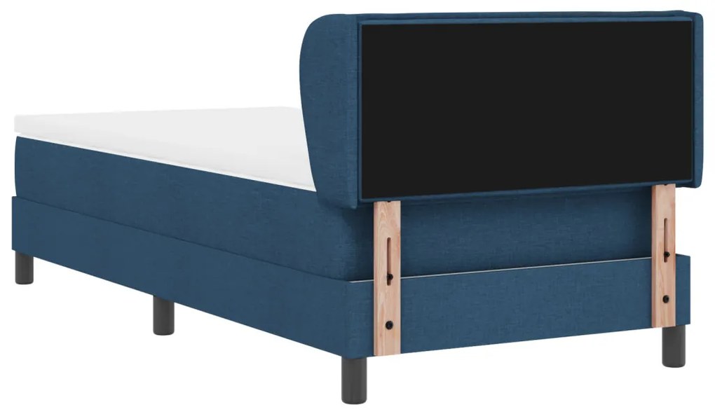 Boxspring Ágy Mattal Kék 90x190 cm Szövet