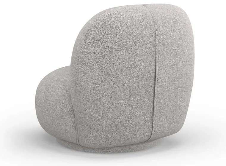 Világosszürke buklé fotel Chuck – Micadoni Home
