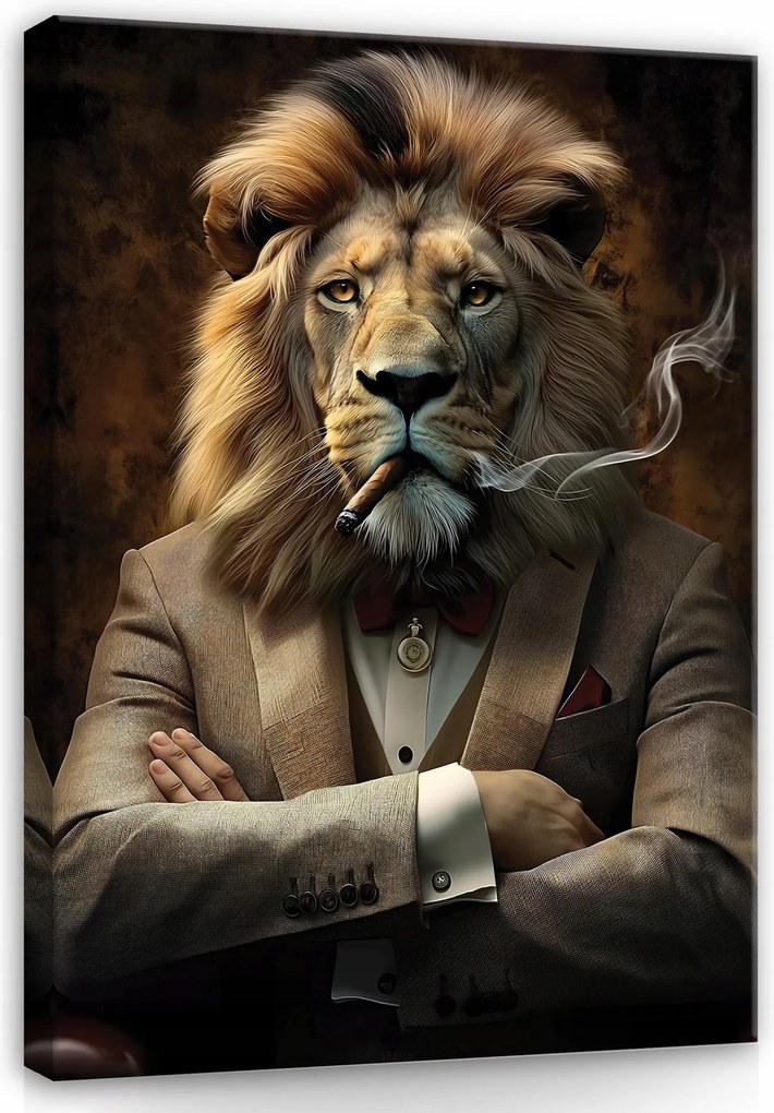 Motivációs Oroszlán Vászonfestés Hálószobába, Irodai Nappalba 40x30