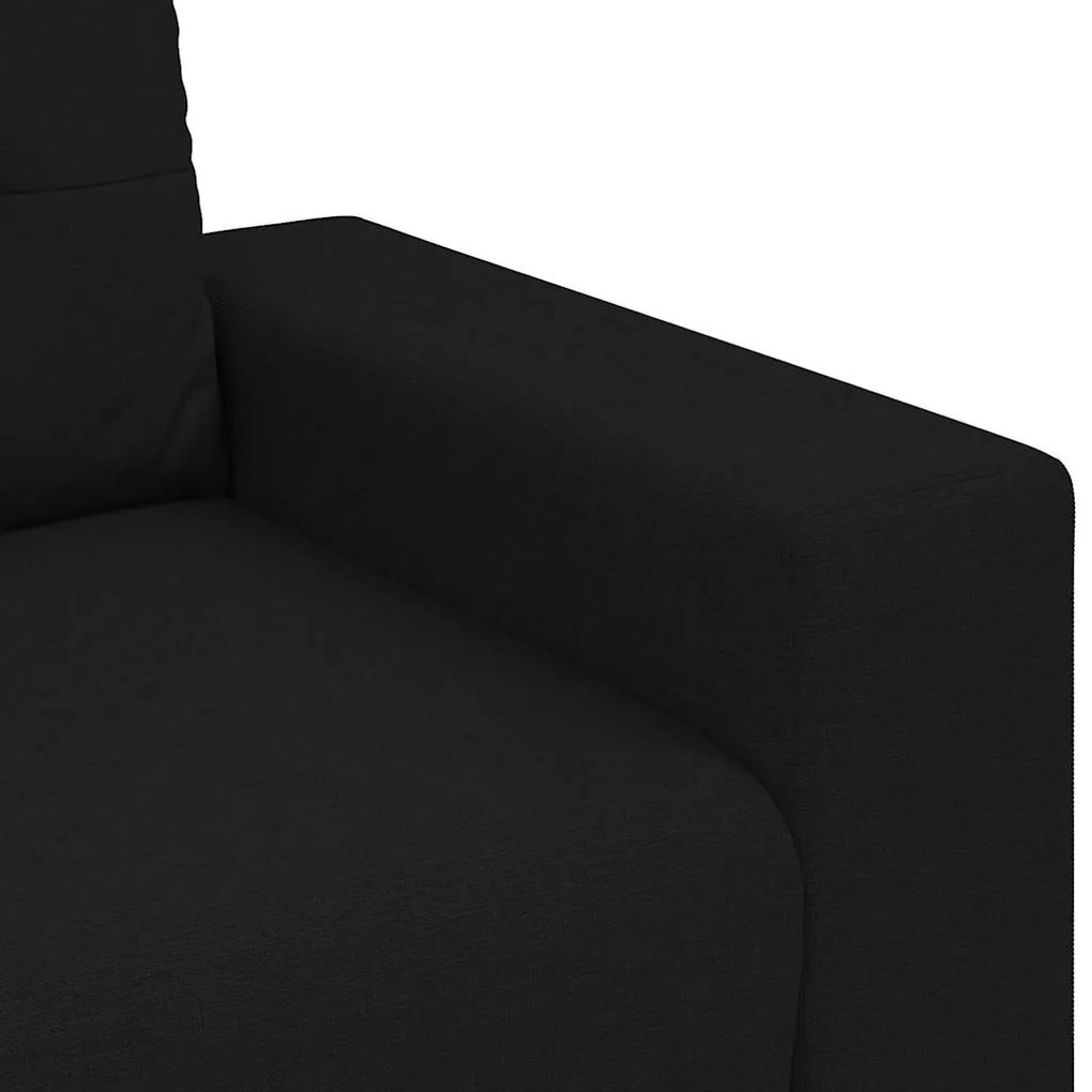 fekete szövet kanapéfotel 60 cm