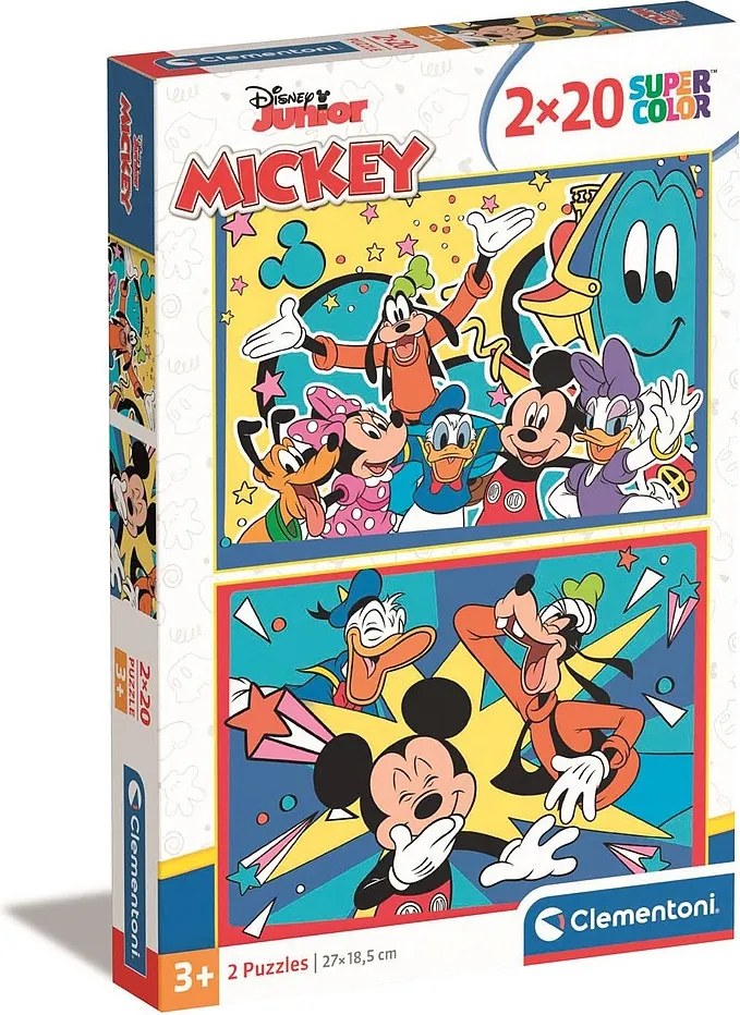 Disney Mickey Laughing 2x20 db-os puzzle Clementoni