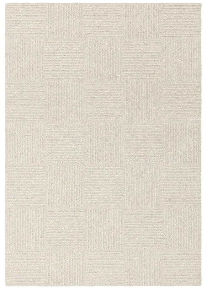 Elefántcsont színű kézi szövésű gyapjú szőnyeg 120x170 cm Zennith Grid – Asiatic Carpets