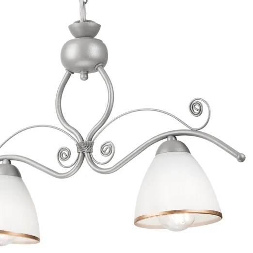 Csillár láncon RETRO 2xE27/60W/230V ezüst