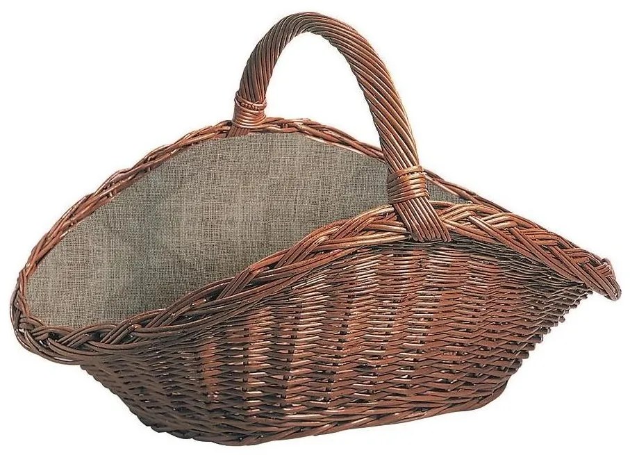 Fonott kosár fogantyúval tűzifához 50x70 cm