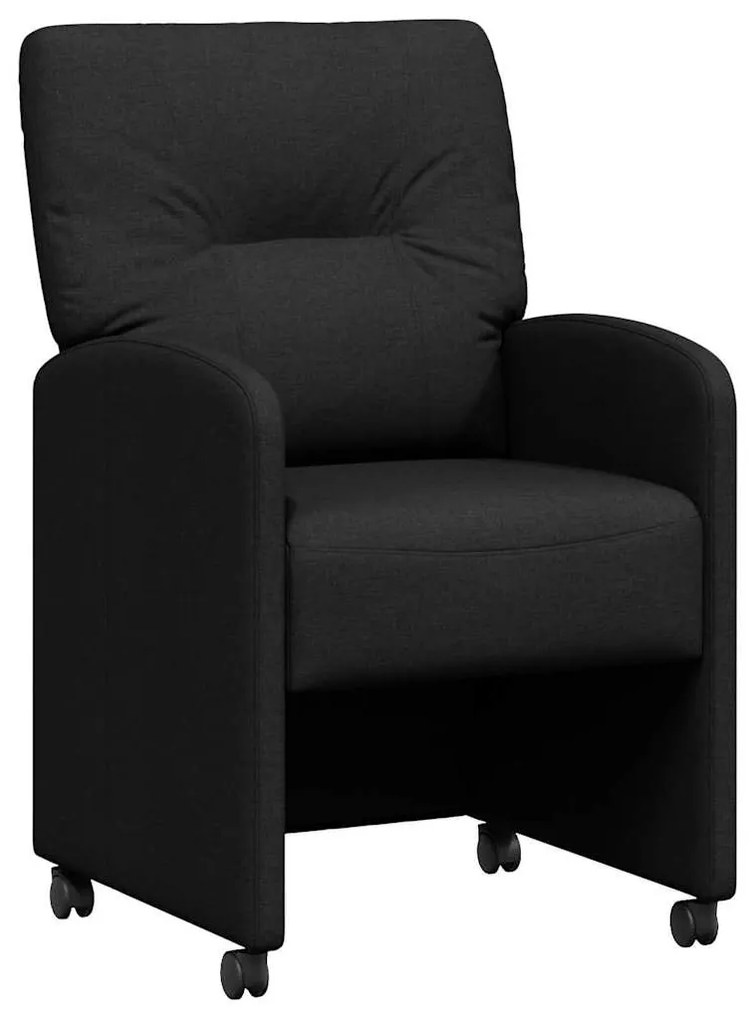 Kerekes Étkező Székek 2 pcs Fekete 57 x 67 x 95 cm szövet