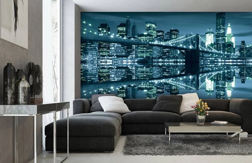 Fotótapéta - New York és a Brooklyn Bridge (152,5x104 cm)