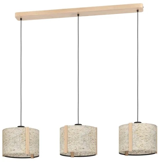 Eglo 390324 - Csillár zsinóron HONTONGAS 3xE27/25W/230V bézs