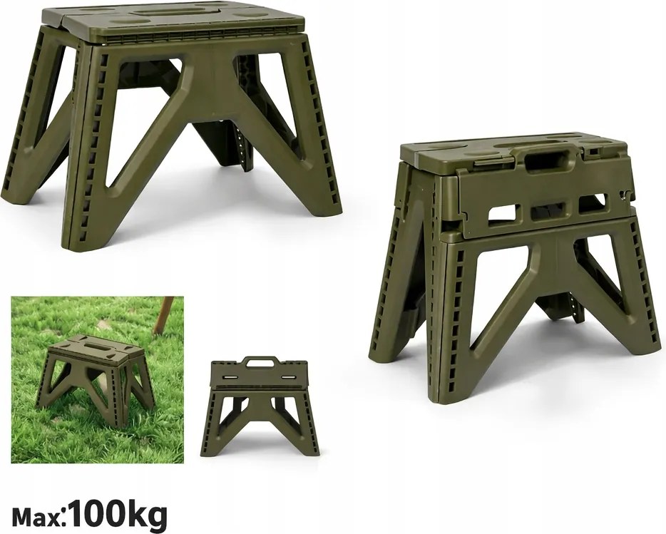 Zsámoly Összecsukható Szék Csúszásgátló Szék Lépcső 100KG 39CM