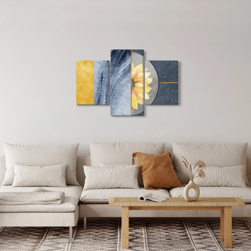 Kép - Formák és a virág (90x60 cm)