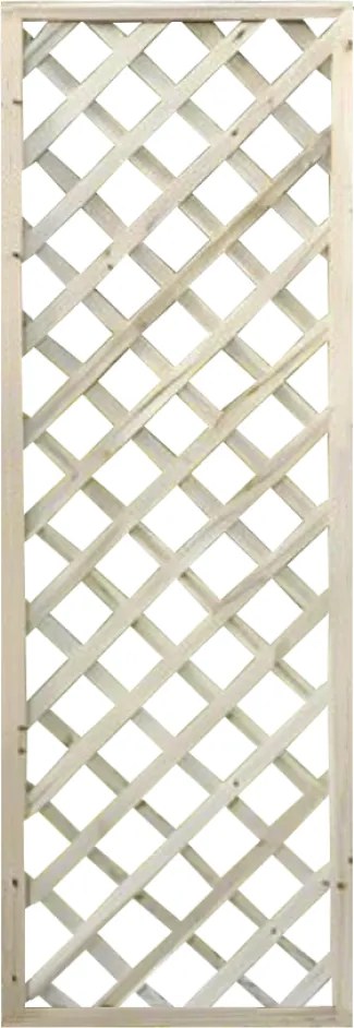 Rácsos térelválasztó, természetes, fa, 60x120 cm, KALIFE TYP 1