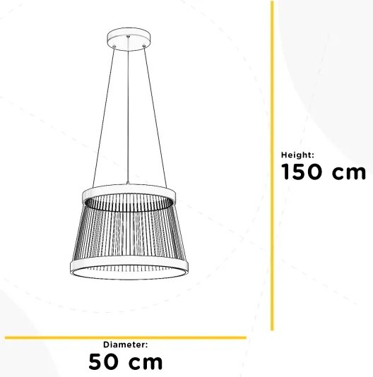 ONLI - LED Csillár zsinóron MATE LED/40W/230V 4000K fekete
