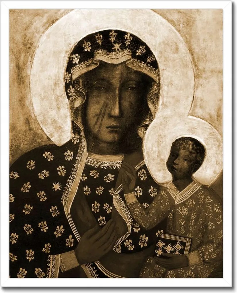 Poszterek keretben 40x50 Szűz Mária Czestochowa