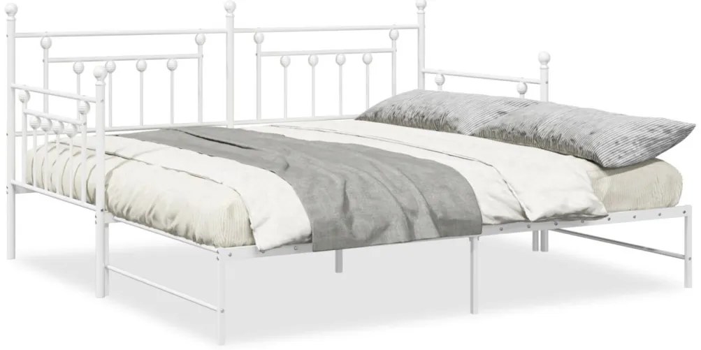 Daybed keret trundle-lal Fehér 100x190 cm Acél