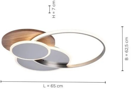 Paul Neuhaus 8328-79 - LED Dimmelhető mennyezeti lámpa PALMA LED/50W/230V + távirányító