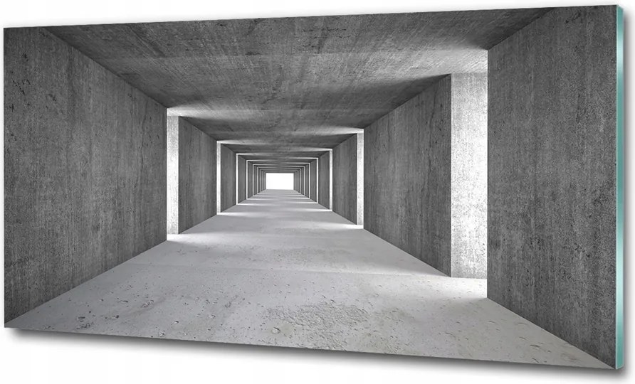 Fotó kép edzett üveg Beton alagút 125x50