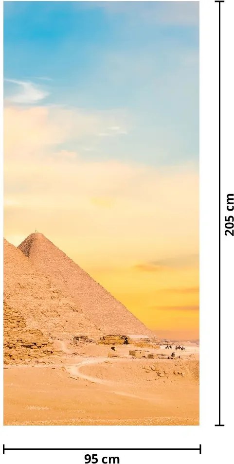 Fotótapéta ajtóra - Egyiptomi piramisok (95x205cm)