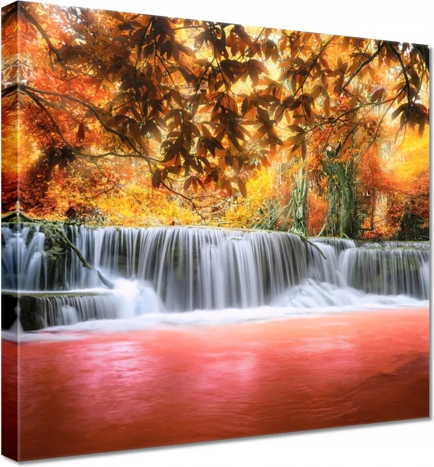 Vászonkép 50x50 Narancssárga vízesés