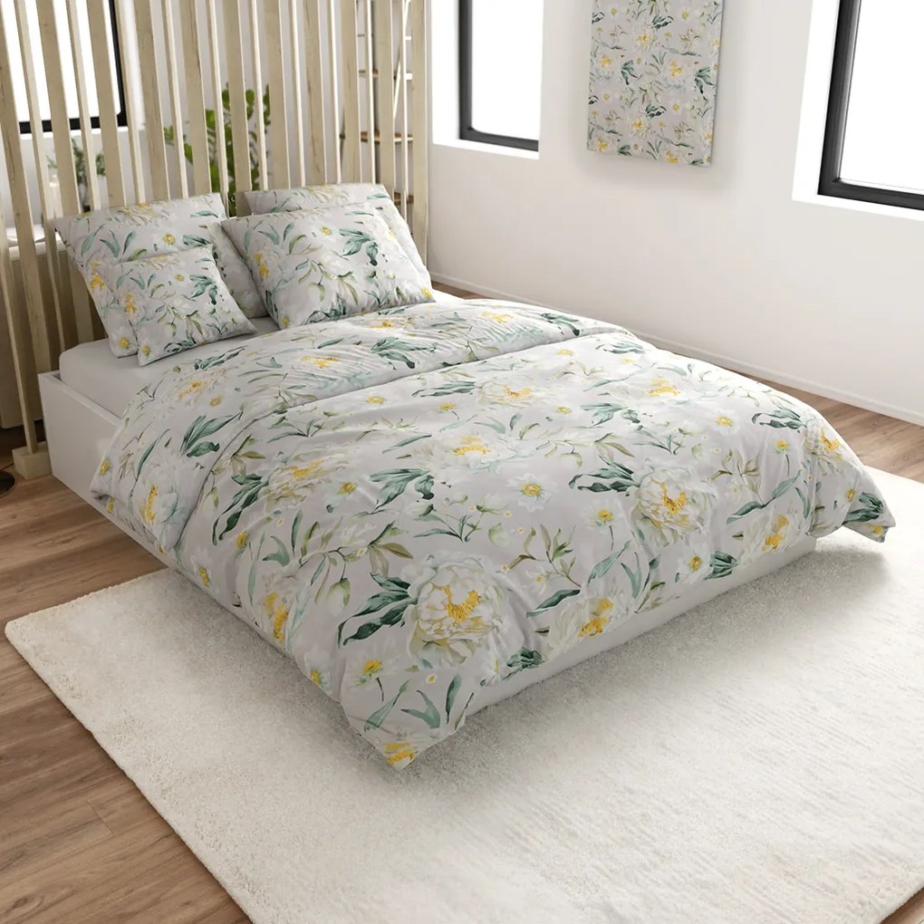 Mikroszálas ágyneműhuzat ELYSIA, világosszürke Ágyneműhuzat mérete: 2 db 70 x 80 cm | 160 x 200 cm