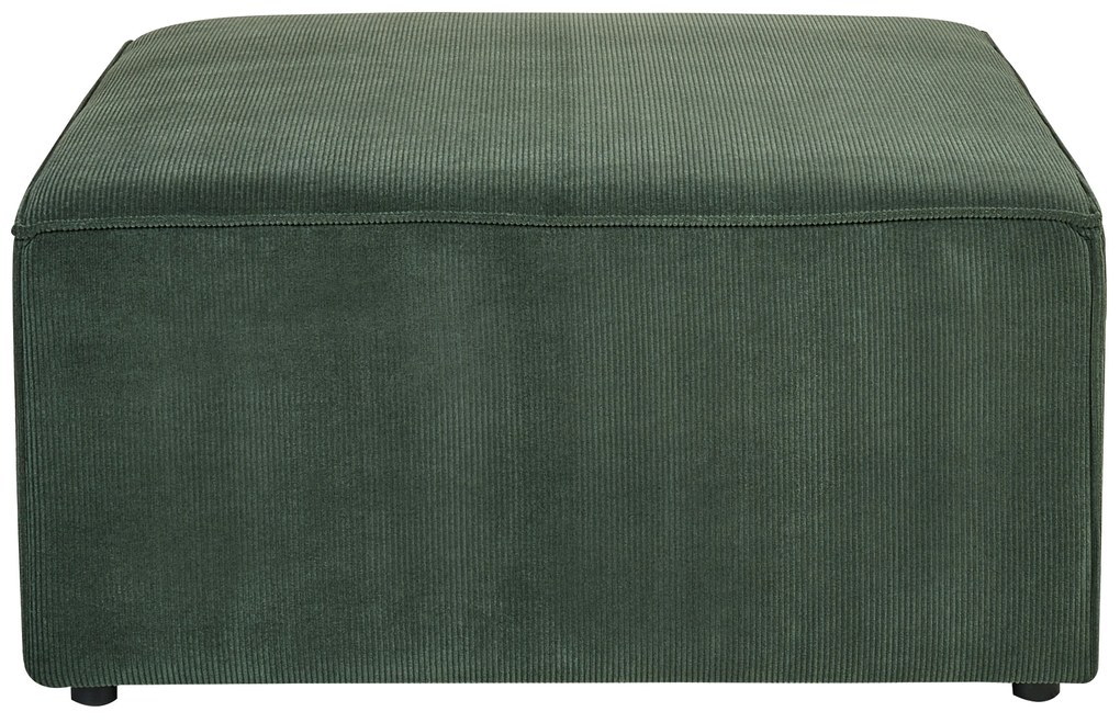 Sötétzöld kordbársony ottomán 83 x 41 cm LEMVIG Beliani