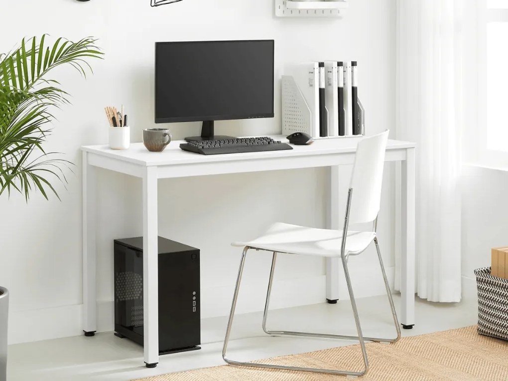 Fehér étkezőasztal fehér asztallappal TESSA 120x60 cm