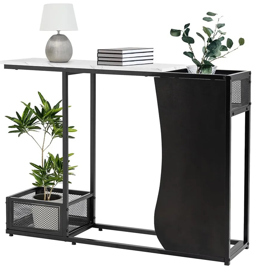 Konzolasztal műmárvány asztallappal