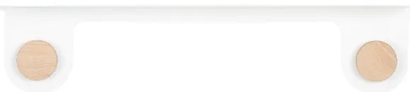 Hook fehér fali polc 2 akasztóval, hossza 60 cm - Gazzda