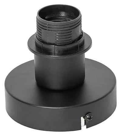 Rusztikus mennyezeti és fali lámpa fekete rattannal 30 cm - Kata