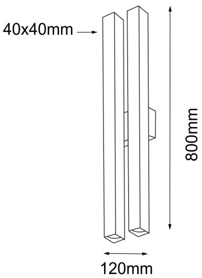 Shilo 4706 - Fali lámpa DOHA 4xGU10/15W/230V fekete