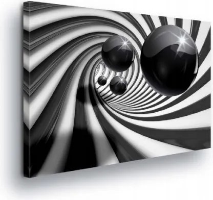 Vászonkép 80x60 Absztrakt spirál alagút gömb geometrikus minimalizmus kontraszt