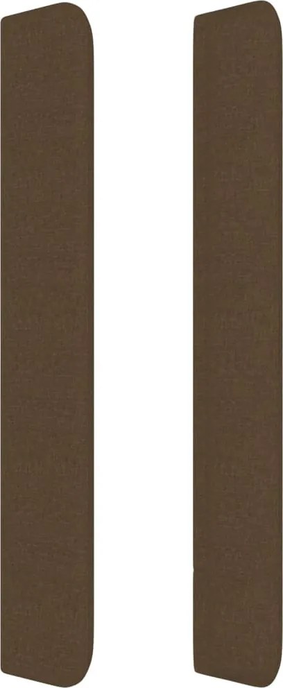 sötétbarna szövet fejtámla szárnyakkal 163x16x118/128 cm