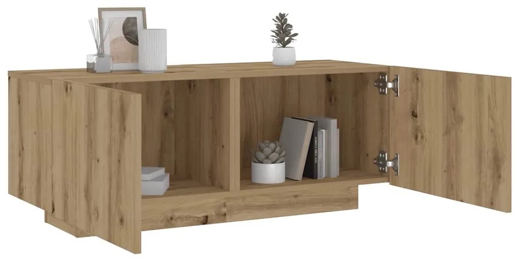 Kézműves tölgy színű szerelt fa éjjeliszekrény 100 x 35 x 40 cm