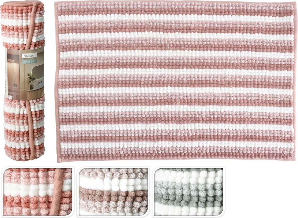 Fürdőszobaszőnyeg puha téglalap alakú univerzális 60x40cm 1db