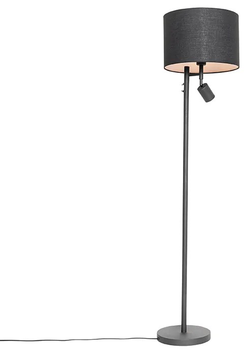 Állólámpa fekete fehér belsővel és olvasólámpával - Jelena