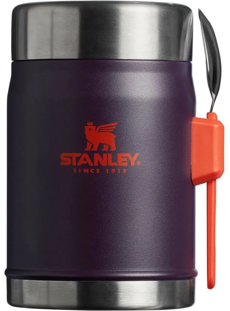 Stanley étkezési termosz 400 ml kanállal/villávalPlum