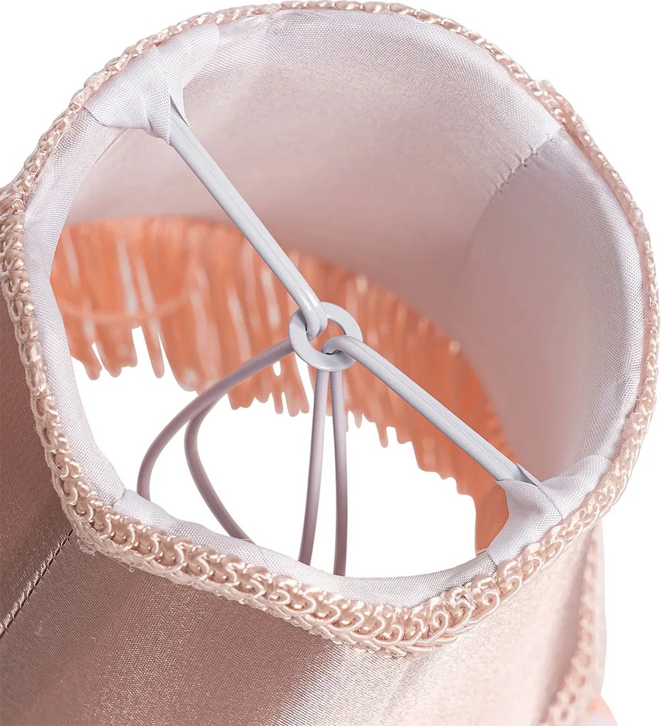 Szövet lámpabúra csipesszel rózsaszín 12 cm - Granny