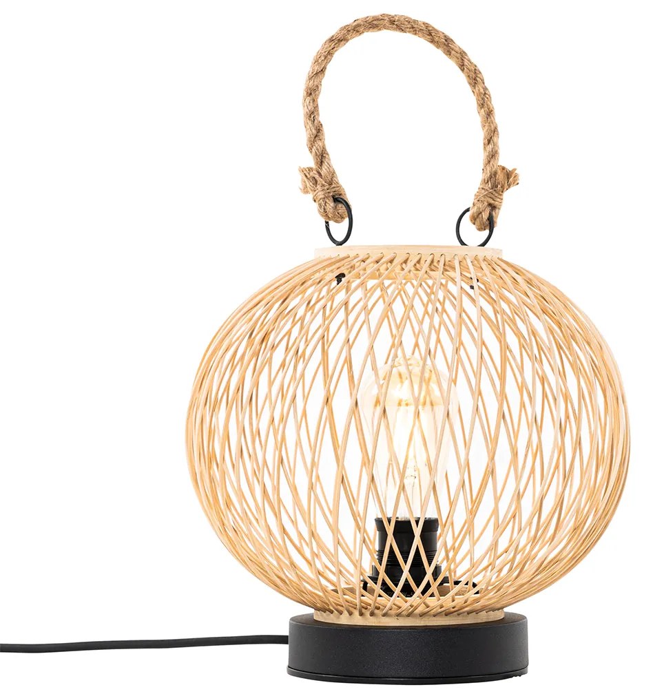 Rusztikus kültéri asztali lámpa rattanból - Calamus